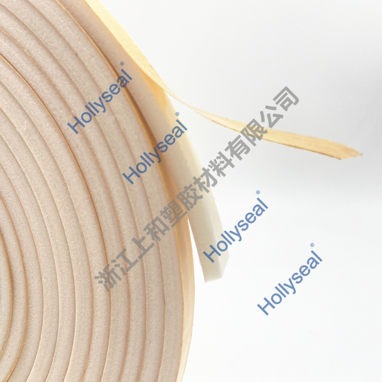 Hollyseal?白色PVC密封膠帶表層PET透明膜 厚度1mm~25mm，密度110kg/m3~500kg/ m3