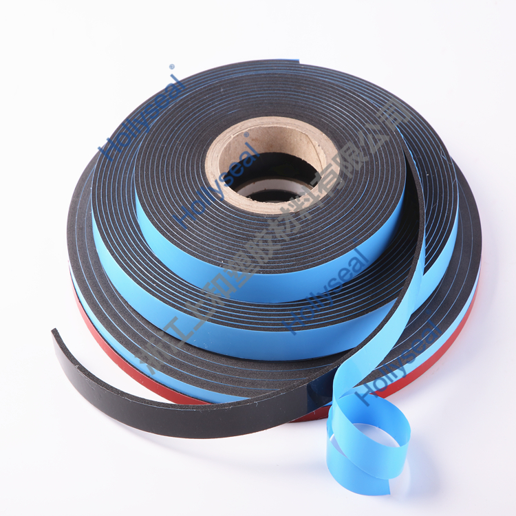 Hollyseal?高密度雙面藍膜PVC泡棉膠帶 厚度1mm~25mm，密度110kg/m3~500kg/ m3